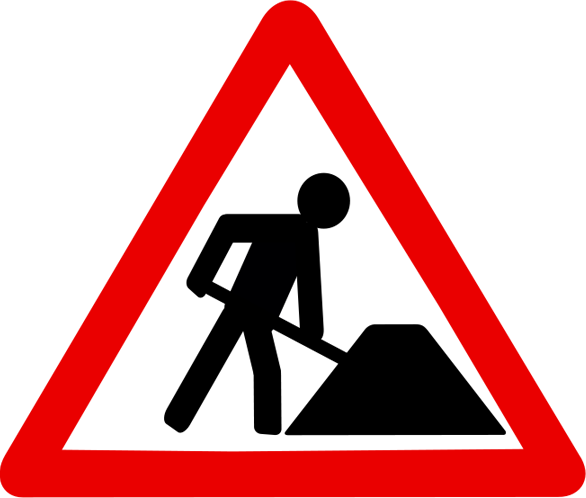 Baustellenschild
